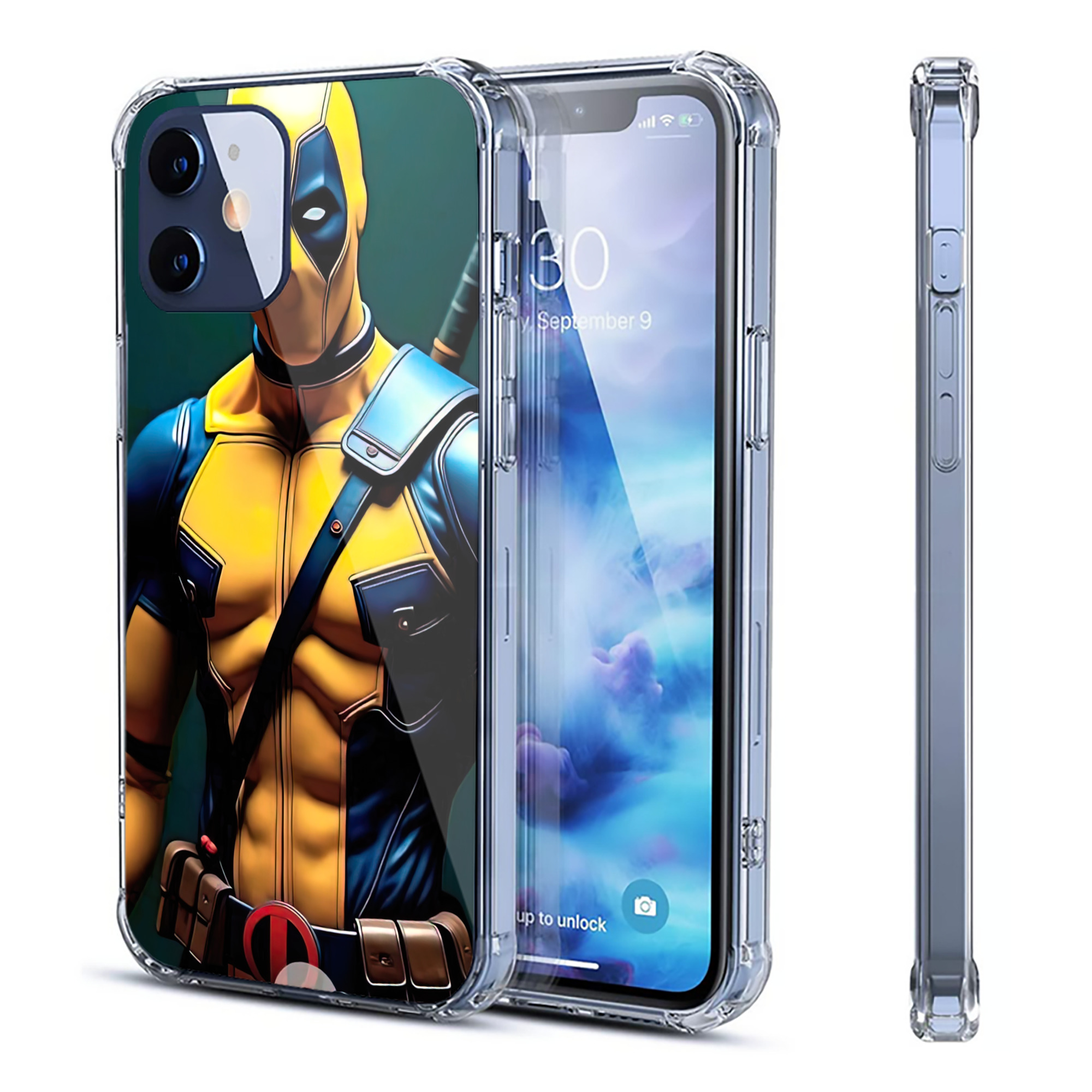 （画像用） Deadpool デッドプール 【iPhone 12シリーズ対応】透明スマホケース（クリアソフトケース）